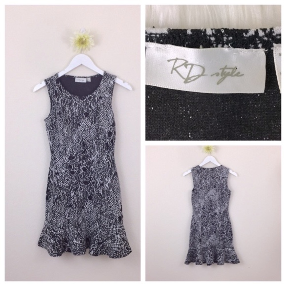 Stitch Fix RD Style Ruffle Hem Bodycon Mini Dress Size S